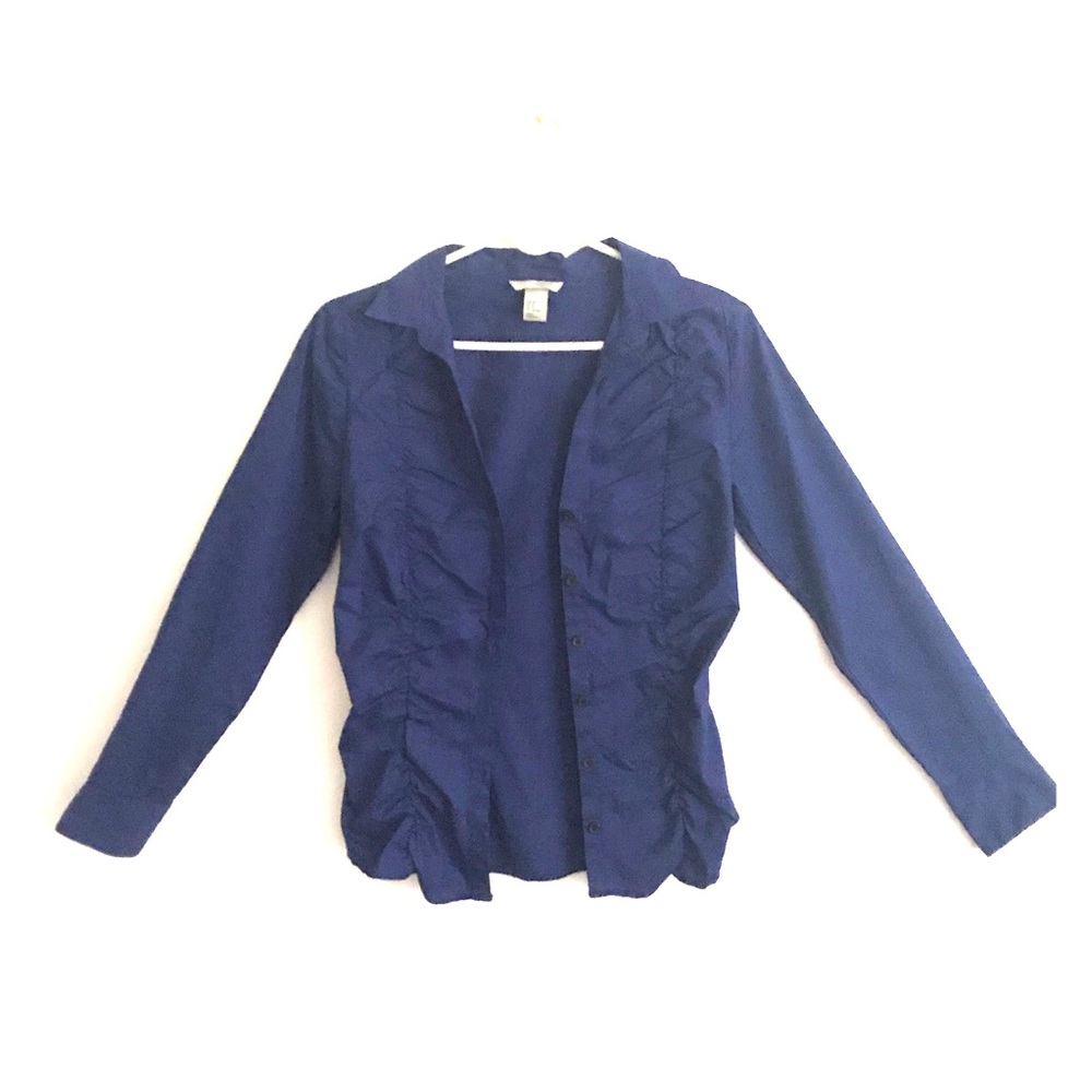 H&M Dark Blue Button-Up